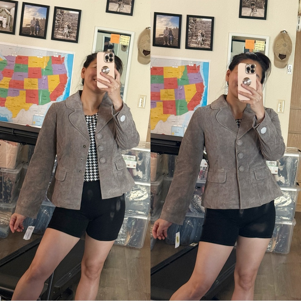 Live a Little Brown Corduroy Blazer Tailored Fit Notched Lapels/ Size M